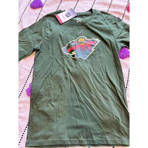 NHL Youth Minnesota Wild Green‎ Logo T-Shirt XL